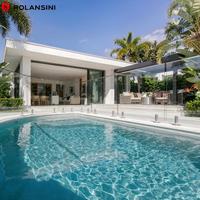 Clôture de piscine sans cadre en verre, en acier inoxydable, résistante à la corrosion, durable et esthétique, pour hôtels et villas