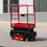 Liftmobile Hydraulische Scherenhebebühne Kleine Elektrische Hubarbeitsbühne 4m Arbeitshöhe 100kg Tragfähigkeit Erhöhte Arbeitsplattform