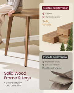 Table de cuisine ronde <span class=keywords><strong>VASAGLE</strong></span> de 47,2 pouces avec pieds coniques, table à manger ronde pour 4 à 6 personnes - Product Image 4