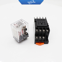 HH54P (MY4) Nouveau relais intermédiaire de puissance pour circuit imprimé, usage général, 14 broches, 3A, 240VAC/24VDC, bobine, contacts argentés, 4NO4NC