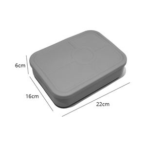 Boîte à lunch en silicone à 5 compartiments, anti-fuite, qualité alimentaire sans BPA, compatible micro-ondes, congélateur et four, vente en gros - Product Image 5