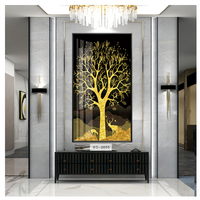 Haute qualité salon fond mur porche cristal peinture grande taille lumière luxe moderne peinture vache à lait