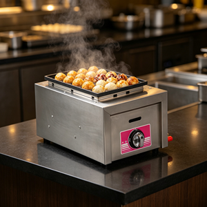 Machine à griller les boulettes de poisson en acier inoxydable, antiadhésive, pour Takoyaki, idéale pour les snack-bars, restaurants et stands de rue - Product Image 4
