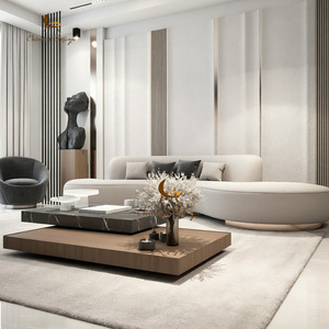 Ensemble de canapés modulaires Fashion Comfort Cloud, meubles modernes blancs de luxe italiens, canapé sectionnel en tissu pour salon - Product Image 1