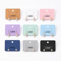 Étiquettes en papier kraft vierges en gros, rectangulaires arrondies, pour bijoux, supports pour boucles d'oreilles, cartes cadeaux pour clous d'oreilles, impression numérique