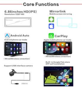 Android10 6.86 pollici Mp5 In-vehicle Smart Screen Carplay Android Auto Internet Car Android Mp5 - Product Image 5