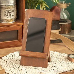 <b>Retro</b> Wooden Tablet Stand 11x7.5x22.5cm Solid Wood Reading Rack For <b>Desk</b> Use - Product Image 3