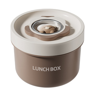 <b>Lunch</b> <b>Box</b> Stainless Steel Round Insulated With Lid For Children Student Food Grade Container Microwave Safe - Product Image 5