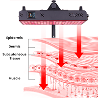 IDEATHERAPY Panneau de luminothérapie LED à 5 longueurs d'onde de qualité médicale, panneau de luminothérapie infrarouge, panneau de luminothérapie rouge pour usage domestique