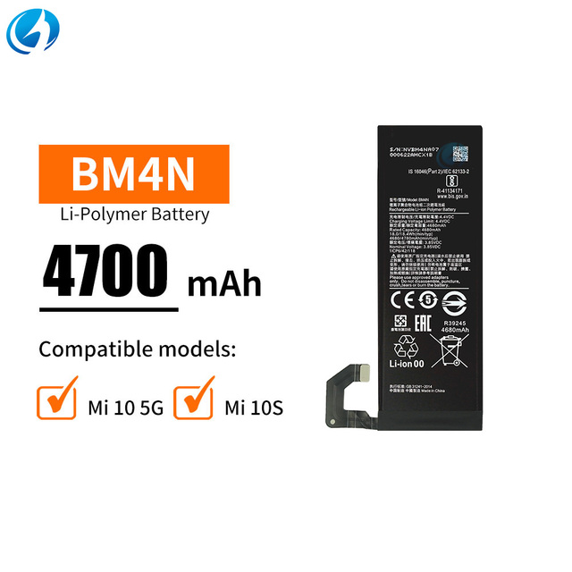 Factory OEM 0 Cycle Replacement Mobile Phone Battery BM4N Li-Polymer Replacement Battery for Xiaomi Mi 10 5G/Mi 10S