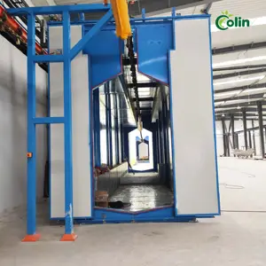 TOP rail Gas Powder coating batch oven curing price with both end sliding doors