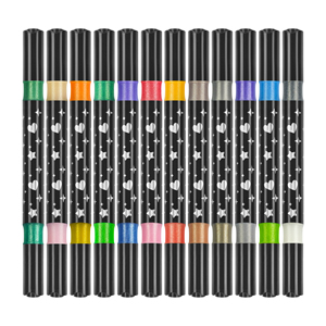 Penna <span class=keywords><strong>Glitter</strong></span> a Doppia Punta e Doppio Colore con Logo Personalizzato all'Ingrosso, Evidenziatore Scintillante per Journaling e Ufficio - Product Image 3