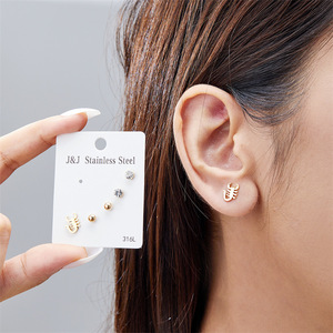 Go Party 20 stili Set di 3 paia di <span class=keywords><strong>orecchini</strong></span> in <span class=keywords><strong>acciaio</strong></span> inossidabile di cristallo <span class=keywords><strong>albero</strong></span> <span class=keywords><strong>della</strong></span> <span class=keywords><strong>vita</strong></span> gioielli fiori ECG <span class=keywords><strong>orecchini</strong></span> da donna - Product Image 4