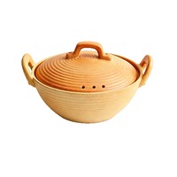 XUANHUI Nouvelle Cocotte en Céramique Style Antique – Pot de Cuisson Exquis et Durable avec Couvercle, Résistant aux Hautes Températures pour Cuisinière à Gaz
