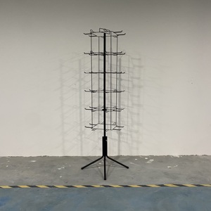 6 Tier kim loại màu đen tầng thường vụ 4 mặt bóng xoay hiển thị đứng - Product Image 2