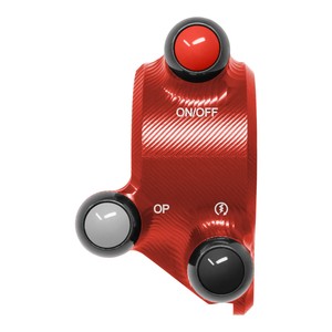 Cubierta de control del acelerador con interruptor integrado en el manillar para Ducati Monster/S 2014/2016 (Rojo) - Product Image 1