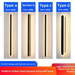 <span class=keywords><strong>Applique</strong></span> murale extérieure moderne à LED en acier inoxydable, étanche, pour jardin et villa, bande longue à éclairage doux, économie d'énergie - Product Image 3
