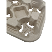 Porte-gobelet jetable en carton kraft pour boissons à emporter papier écologique, 4 cavernes d'emballage avec porte-gobelet