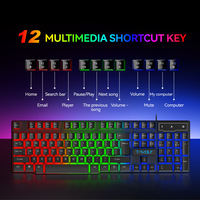 Ensemble de jeu 5-en-1 avec logo personnalisé, souris USB étanche à LED, casque, haut-parleurs, tapis de souris, souris filaire pour PC de bureau, jeu, bureau
