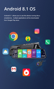 Jimilot jc181 Mini Dual Dash Cam 4G <span class=keywords><strong>DVR</strong></span> 1080P GPS xe máy ảnh xoay USB góc nhìn rộng G-cảm biến nhiên liệu cắt 1 năm bảo hành - Product Image 6