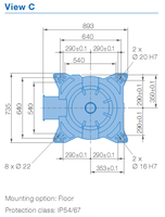Bras de robot industriel YASKAWA GP280, 6 axes, charge utile de 280 kg, portée de 2446 mm, IP67, pince, entraînement servo-électrique, répétabilité de 0,05 mm
