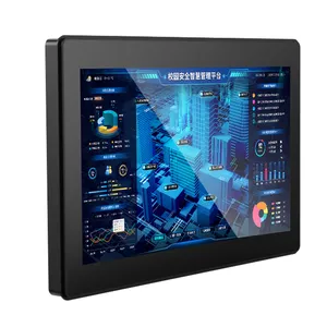 18.5 Inch Industrie Moederbord Fanless Flat Panel Industriële Lcd-Scherm Touchscreen Pc Ingebed Alles In Een Industriële Pc