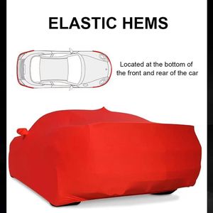 Funda de Coche de Terciopelo con Logotipo Personalizado, Funda de Coche Elástica de Cobertura Total, Fundas de Lujo para Estacionamiento, Funda Protectora contra el Polvo para Interiores - Product Image 4
