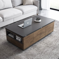 Table basse moderne en bois massif multifonctionnelle réglable et relevable – Produits très demandés