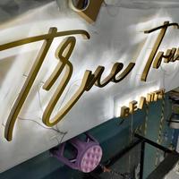 Letras de Letrero 3D con Diseño Nuevo, Letras con Luz Frontal Dorada, Logotipo 3D LED, Letras de Canal LED, Letrero Comercial LED Personalizado