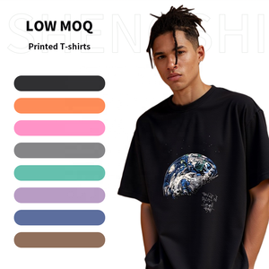 Shengshi unisex เสื้อยืดผ้าฝ้าย100% 320gsm คอกลมธรรมดาซักทุกวันพร้อมเสื้อยืดพิมพ์ลายได้ตามต้องการ - Product Image 1