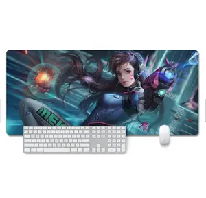 Ukuran Besar Kustom Logo Sublimasi Lembut Mouse Pad Dicetak Meja Gaming Tikar Diperpanjang Anti-Slip Karet Mousepad Mouse Pad