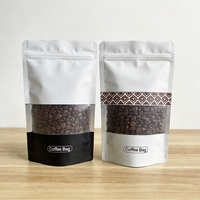 Sachets d'emballage alimentaire personnalisés refermables à fermeture éclair latérale en plastique et aluminium pour café en poudre