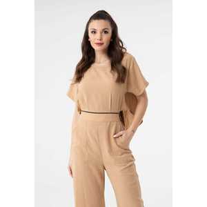 Mono Utilitario de Cintura Alta para Mujer con Cremallera Desmontable, Transpirable, Ligeramente Elástico, Negro, para Uso Diario - Product Image 5