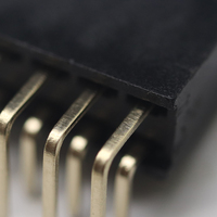 Espaciado de alta calidad, 2,54mm de altura, 8,5mm, PCB, cabezal hembra recto de doble fila, conector hembra de doble fila