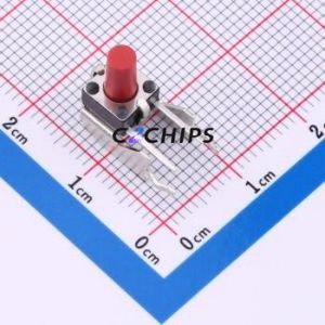 TC-6615C-10.0-260 Tactile Switch Through hole,6x6mm Switch Single Pole Single Throw Round Button 2.6N Right Angle Insert - Product Image 1