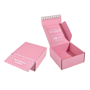 Sweetheart Lashes Heart Pattern Mailer Box Corrugated Paperboard Cosmetic Packaging Rectangle Shape Offset Printing - Product Image 2