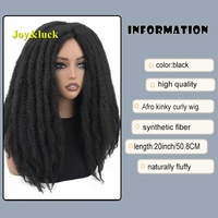 Perruque Synthétique Afro Kinky Curly Marley Braids en Gros pour Femmes Noires, Perruque Quotidienne Douce et Volumineuse Style Yaki Africain