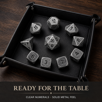 Jeu de dés en métal Dés du MDN Jeu RPG Donjons et Dragons Dés en métal polyédriques de couleur personnalisée