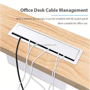 Passacavi per Scrivania, Coperture per Fori Cavi, Scatola in Alluminio per Gestione Cavi con 86 Fori e Base - Product Image 2