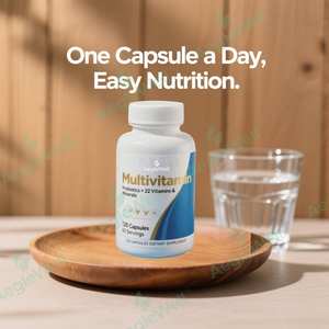 Aeglewell multitamin, ויטמינים b, c, d, אבץ, ארוז עם מעל 22 ויטמינים, מינרלים ותמציות קפסולות שאינם gmo, ללא גלוטן - Product Image 2