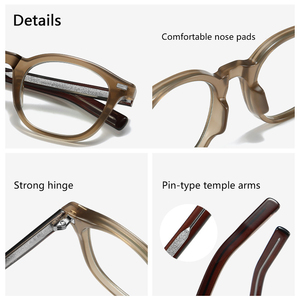 Tùy chỉnh hợp thời trang chất lượng cao Phụ nữ người đàn ông thời trang độc đáo đinh tán phong cách <span class=keywords><strong>Eyewear</strong></span> TR90 khung chống ánh sáng màu xanh kính quang học - Product Image 4