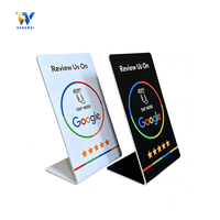 Signalétique NFC multilingue personnalisée en PVC avec code QR pour la collecte d'avis sur les réseaux sociaux commerciaux (étanche)