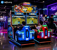 Nouvelle machine d'arcade de course automobile interactive à double joueur, simulateur de conduite pour centres de divertissement intérieurs, en métal, personnalisable