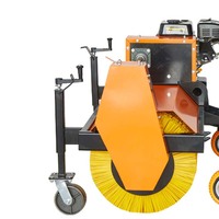 Tracteur à quatre roues chasse-neige remorque rouleau brosse balayeuse rue balayeuse brosses route balayeuse