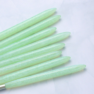 Ensemble de 8 pinceaux pour nail art, manche en résine verte, stylo à gel pour photothérapie, design chrysanthème pour manucure - Product Image 6