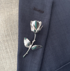 Rose <span class=keywords><strong>fleur</strong></span> épinglette pour femmes <span class=keywords><strong>et</strong></span> hommes mariage boutonnière costume ou <span class=keywords><strong>robe</strong></span> épinglette épinglette broche cadeau pour elle ou lui - Product Image 1