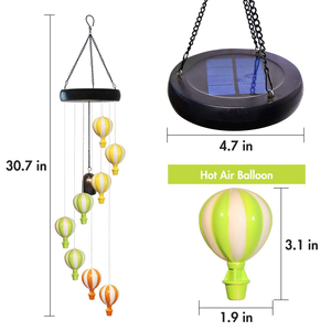 Illumina la notte da sogno nel giardino le lampade a vento con mongolfiera ad energia solare aggiungono un tocco da favola al tuo cortile - Product Image 6