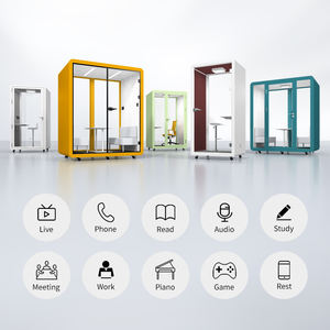 Modern Ofis İş Görüşmesi Kabini Taşınabilir Ses Geçirmez Çalışma Kabini Odaklanma Çalışması/Toplantılar için Gürültü Azaltıcı Akustik Sessiz Kabin - Product Image 6