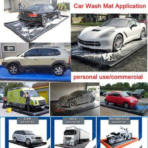Tapis de lavage rose hermétique portable et facile à installer Tapis de confinement de l'eau pour le nettoyage de la <span class=keywords><strong>voiture</strong></span> Tapis de lavage gonflable en PVC pour lavage de <span class=keywords><strong>voiture</strong></span> - Product Image 4