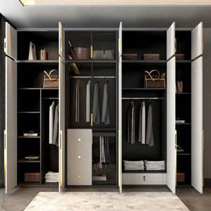 Top quality light luxury glass <b>door</b> wardrobe Competitive Price modern <b>hanging</b> <b>storage</b> closet - Product Image 2